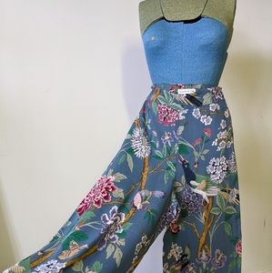 GP & J.Baker x HM bird floral print wide leg pants